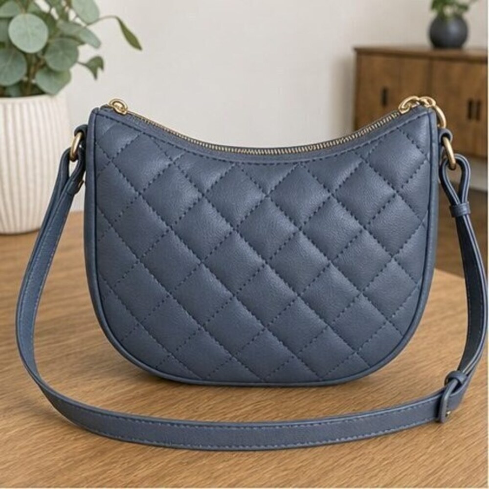 Slate Quilted Crossbody Bag